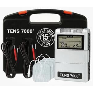 TENS 7000 Digital TENS Unit w/ Accessories, Muscle Stimulator Machine for Back